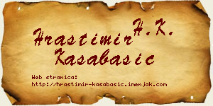 Hrastimir Kasabašić vizit kartica